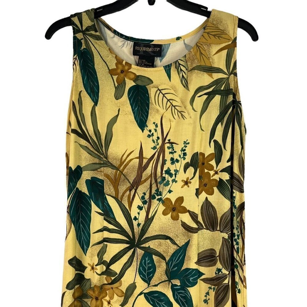 Requirements Womens Floral Maxi Dress Tie Back Rayon Medium